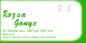 rozsa gonye business card